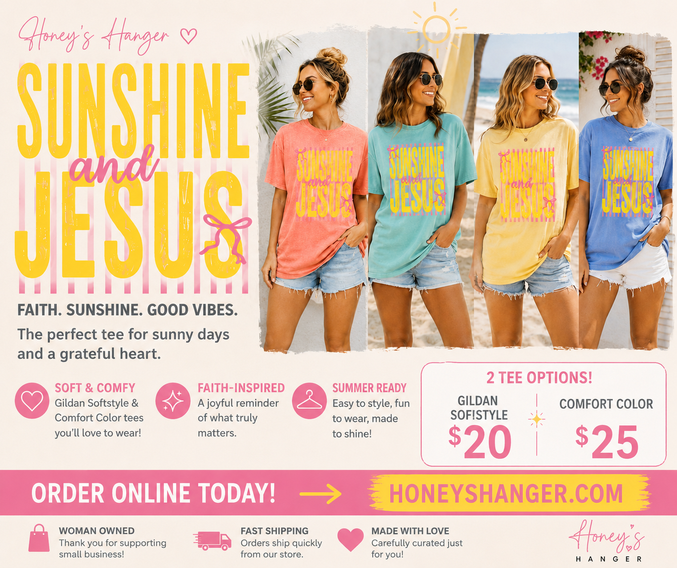 Sunshine & Jesus Tee