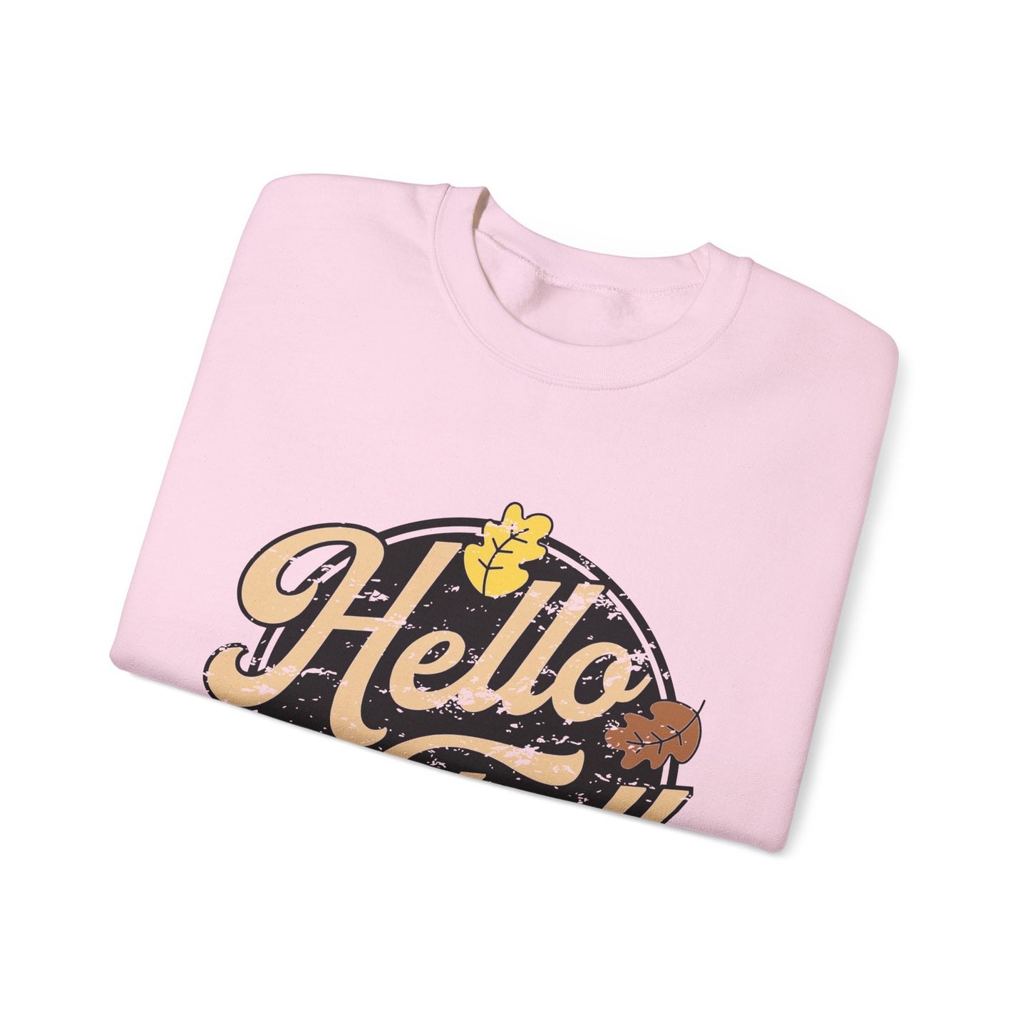 Hello Fall Crewneck Sweatshirt | Cozy Autumn Apparel, Seasonal Gift, Hello Fall Sweatshirt, Perfect for Thanksgiving, Cozy Casual Wear