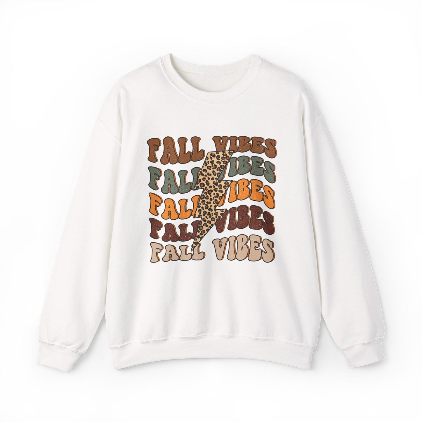 Fall Vibes Crewneck Sweatshirt - Perfect for Autumn Days, Casual Wear, Gift for Her, Thanksgiving, Friendsgiving, Sweatshirt