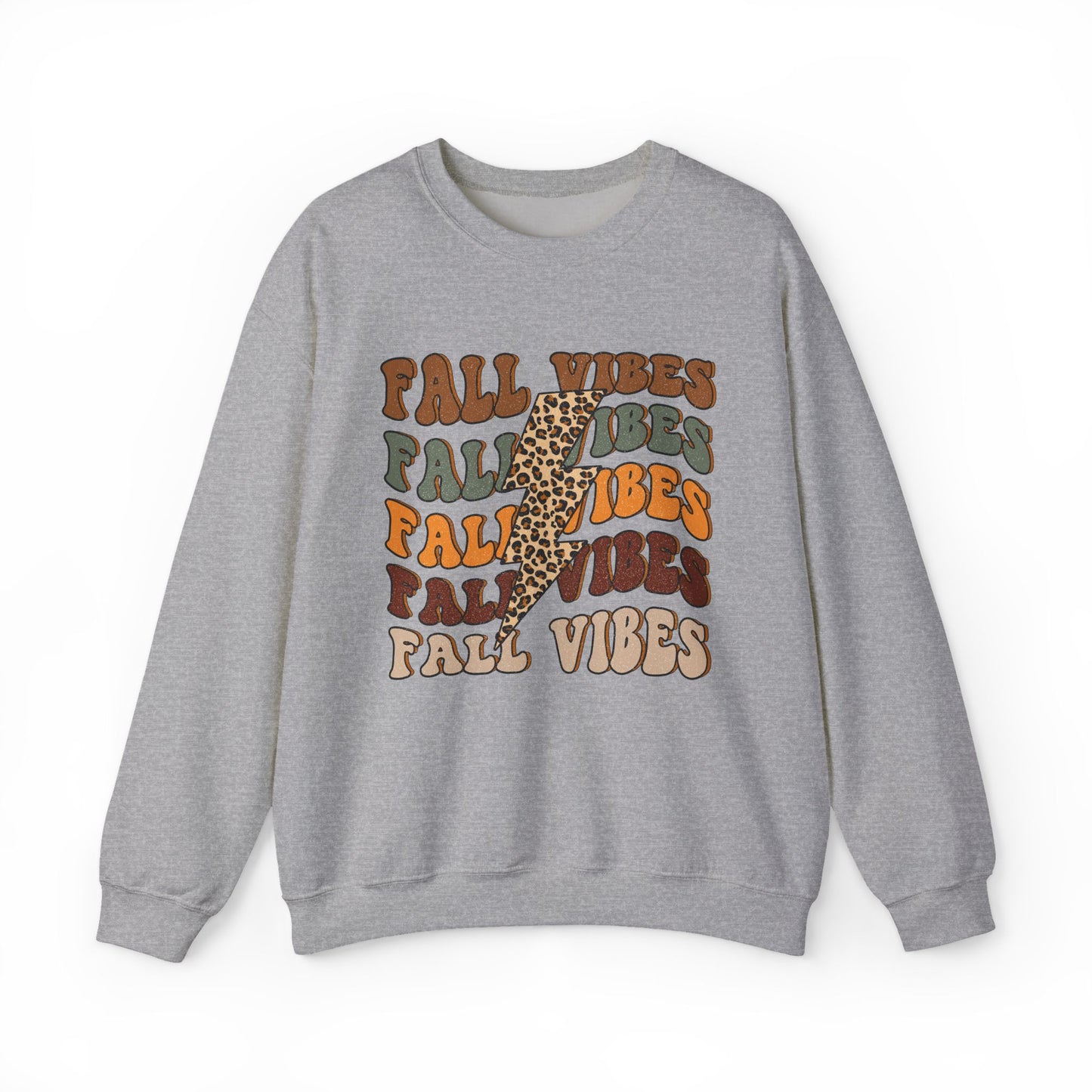 Fall Vibes Crewneck Sweatshirt - Perfect for Autumn Days, Casual Wear, Gift for Her, Thanksgiving, Friendsgiving, Sweatshirt