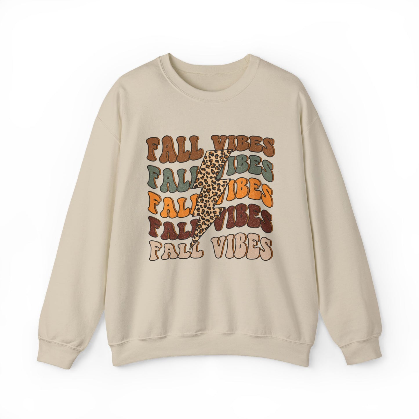 Fall Vibes Crewneck Sweatshirt - Perfect for Autumn Days, Casual Wear, Gift for Her, Thanksgiving, Friendsgiving, Sweatshirt