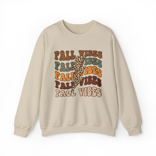 Fall Vibes Crewneck Sweatshirt - Perfect for Autumn Days, Casual Wear, Gift for Her, Thanksgiving, Friendsgiving, Sweatshirt