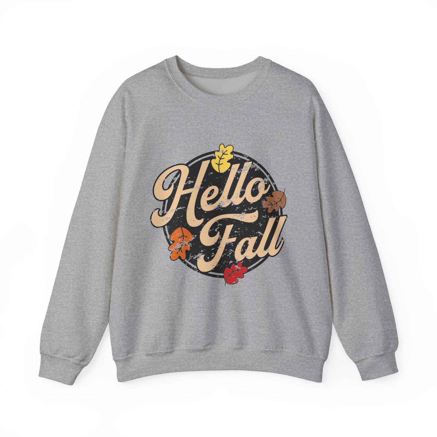 Hello Fall Crewneck Sweatshirt | Cozy Autumn Apparel, Seasonal Gift, Hello Fall Sweatshirt, Perfect for Thanksgiving, Cozy Casual Wear