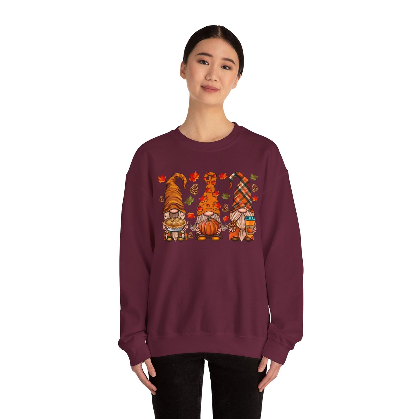 Harvest Gnome Crewneck Sweatshirt | Cozy Fall Sweater, Autumn Apparel, Thanksgiving Gift, Unisex Sweatshirt, Seasonal Fashion