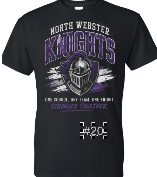 North Webster Knights School Shirts