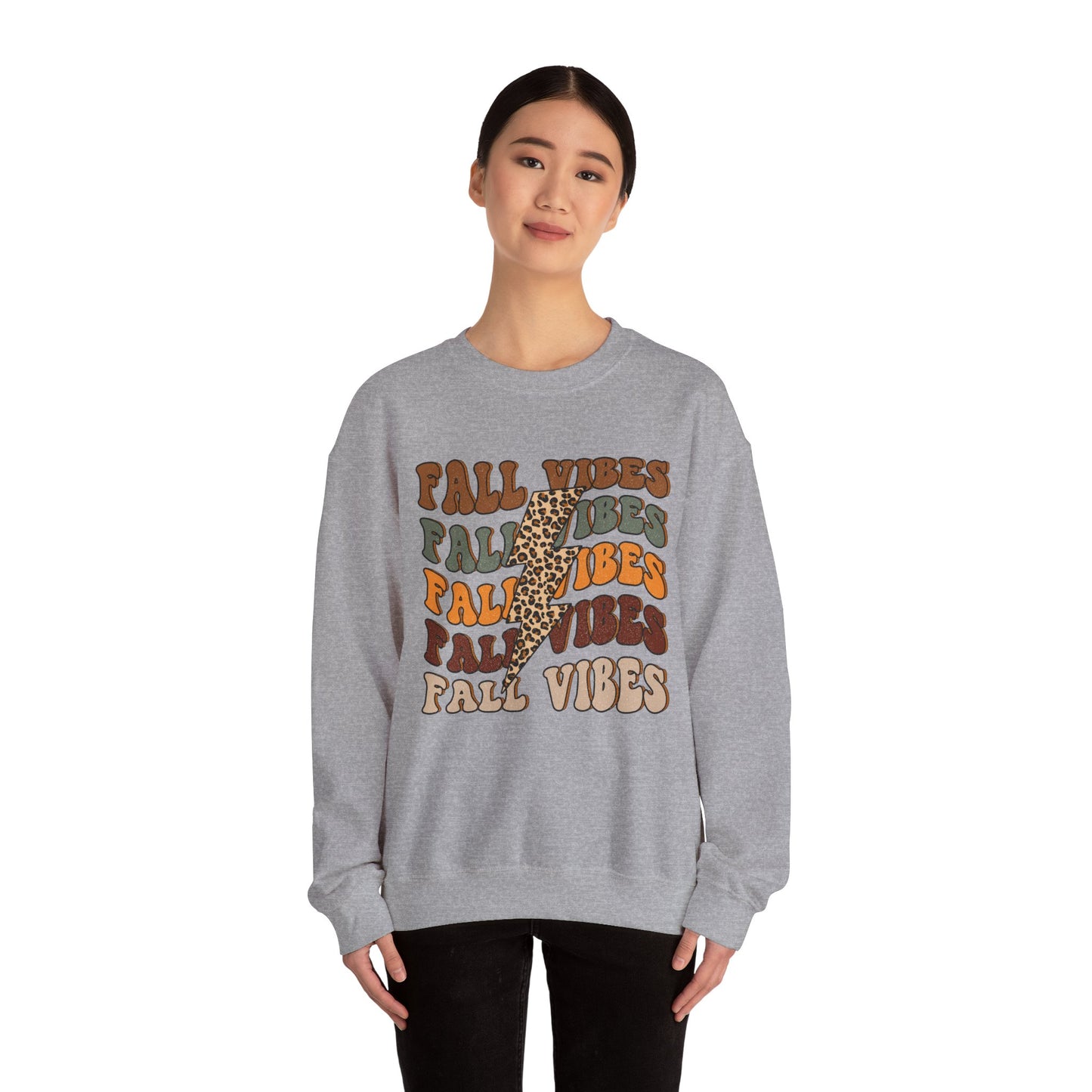 Fall Vibes Crewneck Sweatshirt - Perfect for Autumn Days, Casual Wear, Gift for Her, Thanksgiving, Friendsgiving, Sweatshirt