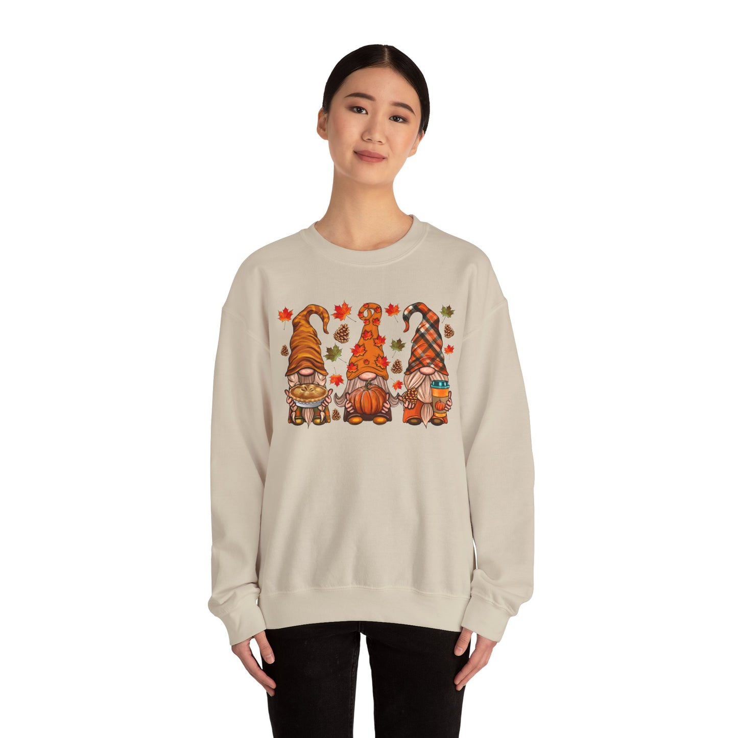 Harvest Gnome Crewneck Sweatshirt | Cozy Fall Sweater, Autumn Apparel, Thanksgiving Gift, Unisex Sweatshirt, Seasonal Fashion