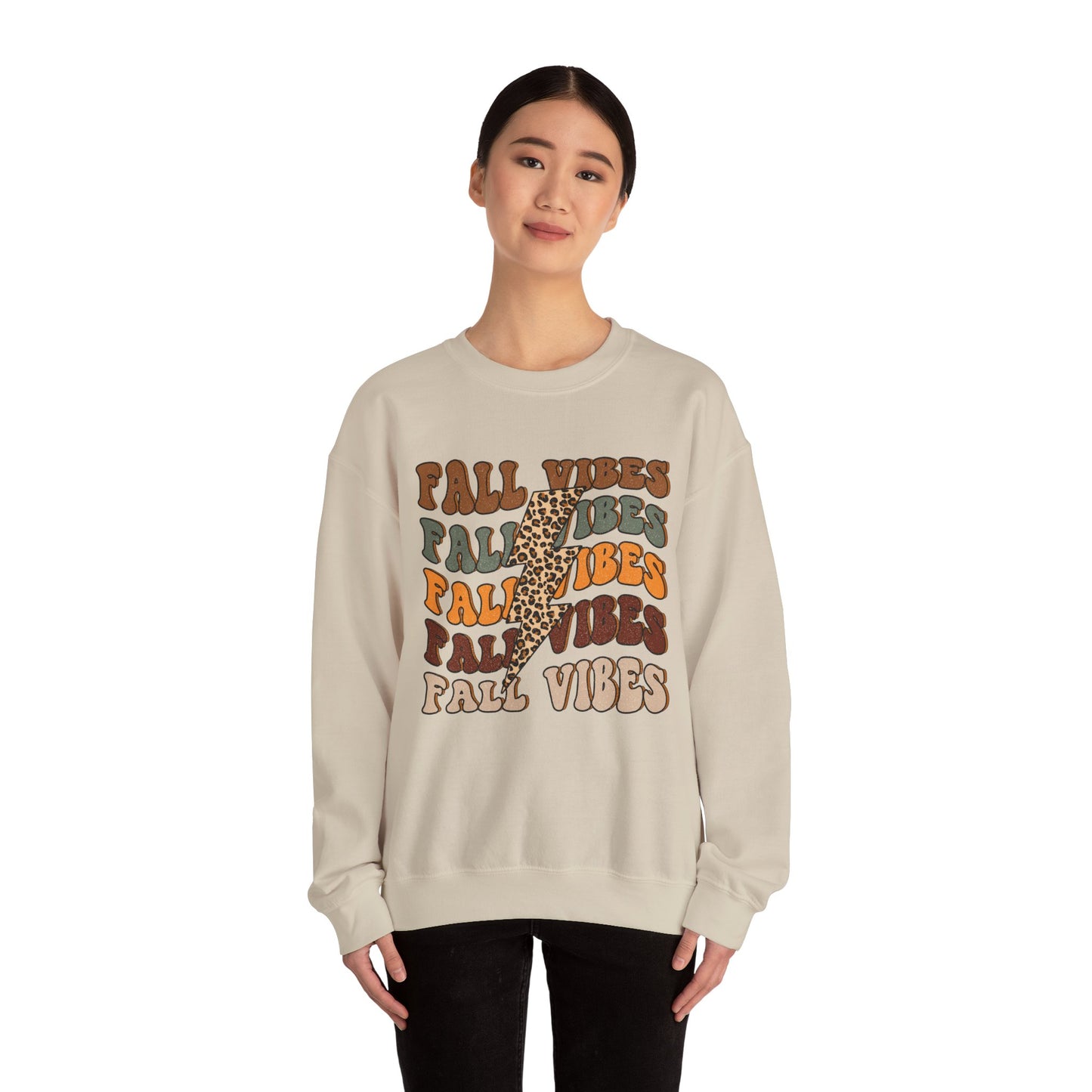 Fall Vibes Crewneck Sweatshirt - Perfect for Autumn Days, Casual Wear, Gift for Her, Thanksgiving, Friendsgiving, Sweatshirt