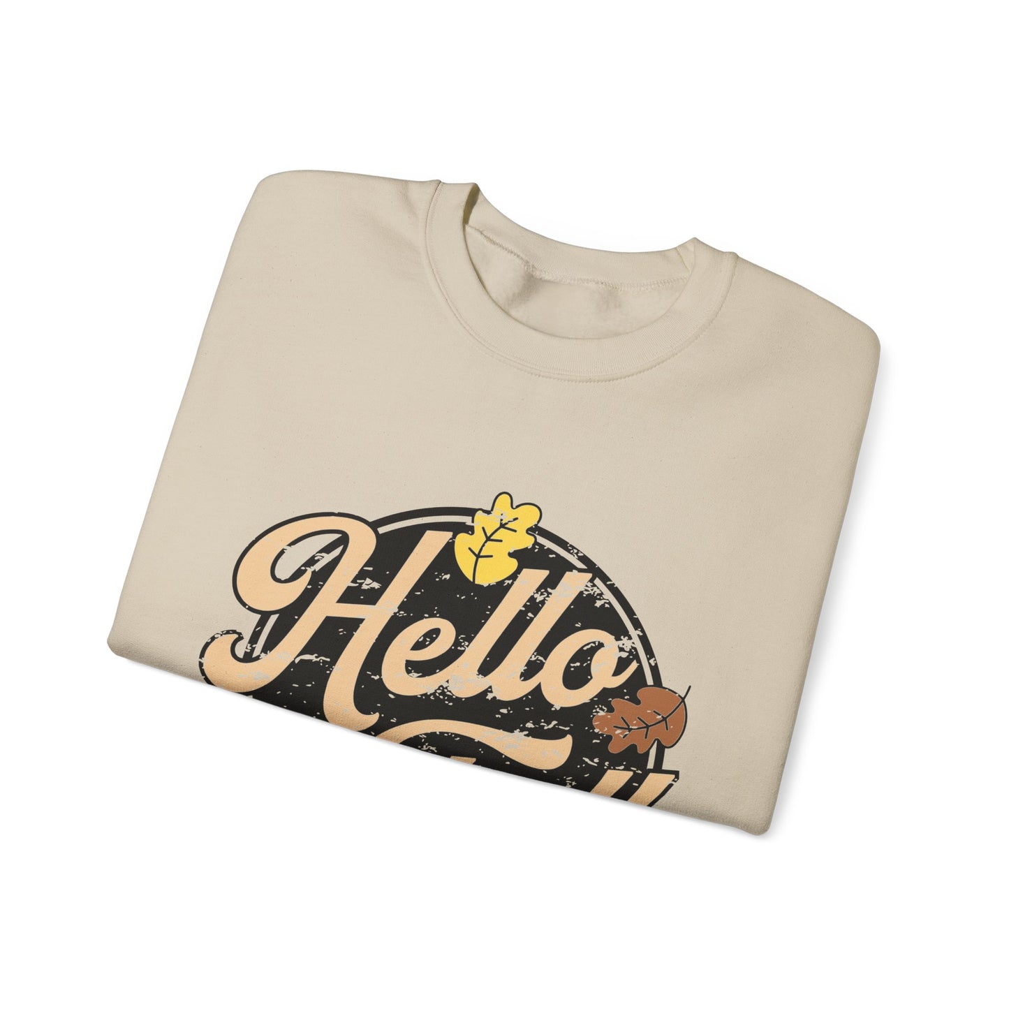 Hello Fall Crewneck Sweatshirt | Cozy Autumn Apparel, Seasonal Gift, Hello Fall Sweatshirt, Perfect for Thanksgiving, Cozy Casual Wear