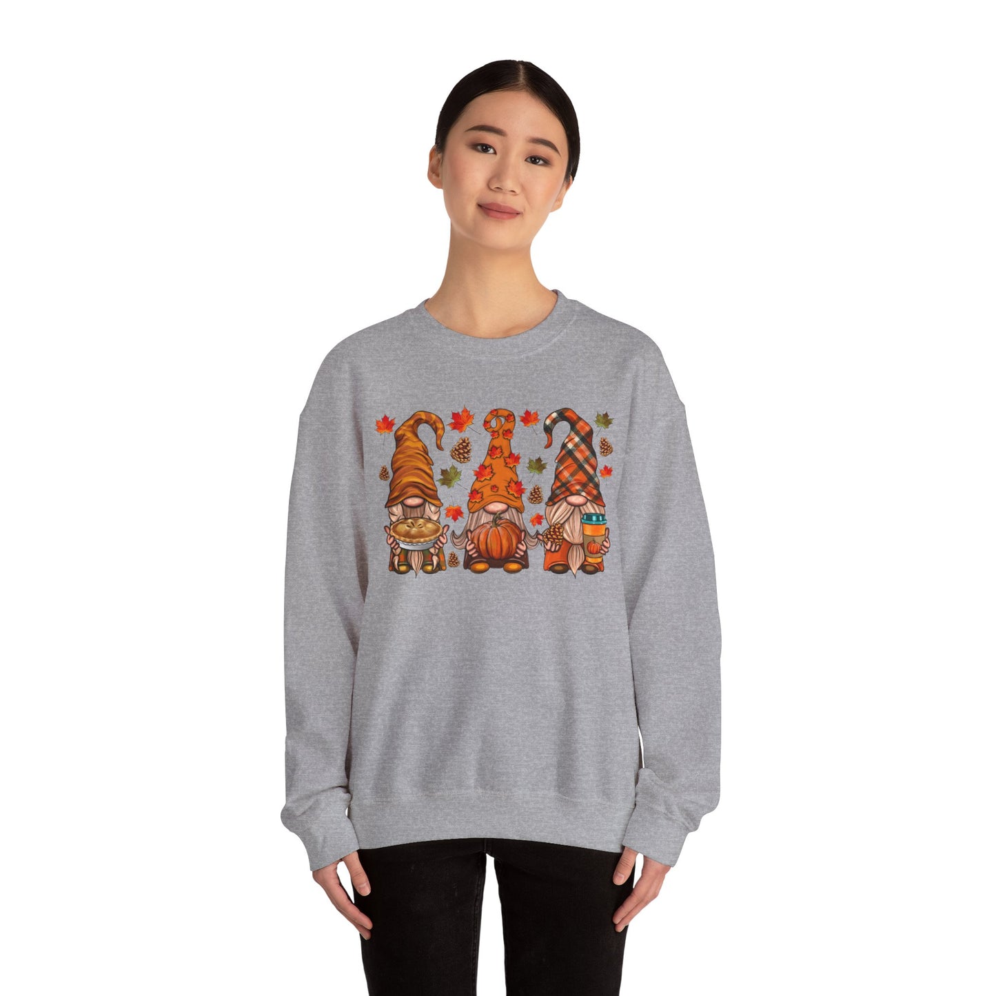 Harvest Gnome Crewneck Sweatshirt | Cozy Fall Sweater, Autumn Apparel, Thanksgiving Gift, Unisex Sweatshirt, Seasonal Fashion