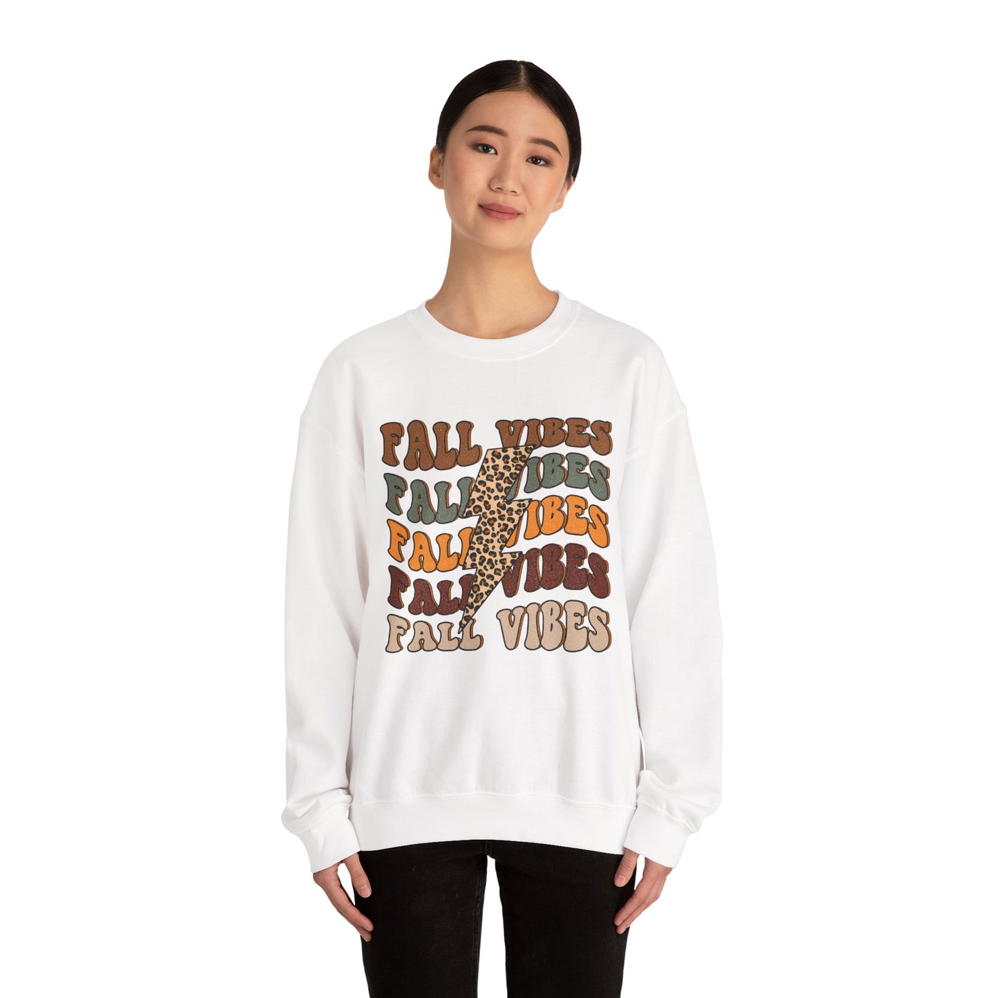 Fall Vibes Crewneck Sweatshirt - Perfect for Autumn Days, Casual Wear, Gift for Her, Thanksgiving, Friendsgiving, Sweatshirt