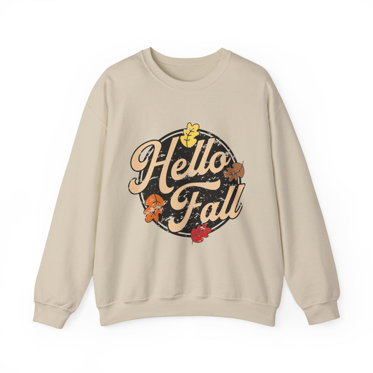 Hello Fall Crewneck Sweatshirt | Cozy Autumn Apparel, Seasonal Gift, Hello Fall Sweatshirt, Perfect for Thanksgiving, Cozy Casual Wear