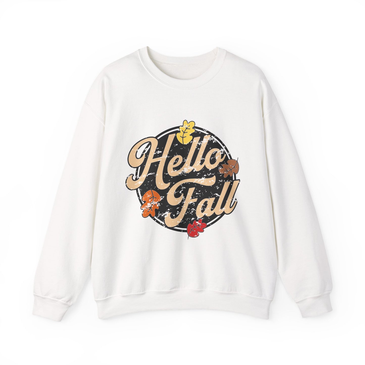 Hello Fall Crewneck Sweatshirt | Cozy Autumn Apparel, Seasonal Gift, Hello Fall Sweatshirt, Perfect for Thanksgiving, Cozy Casual Wear