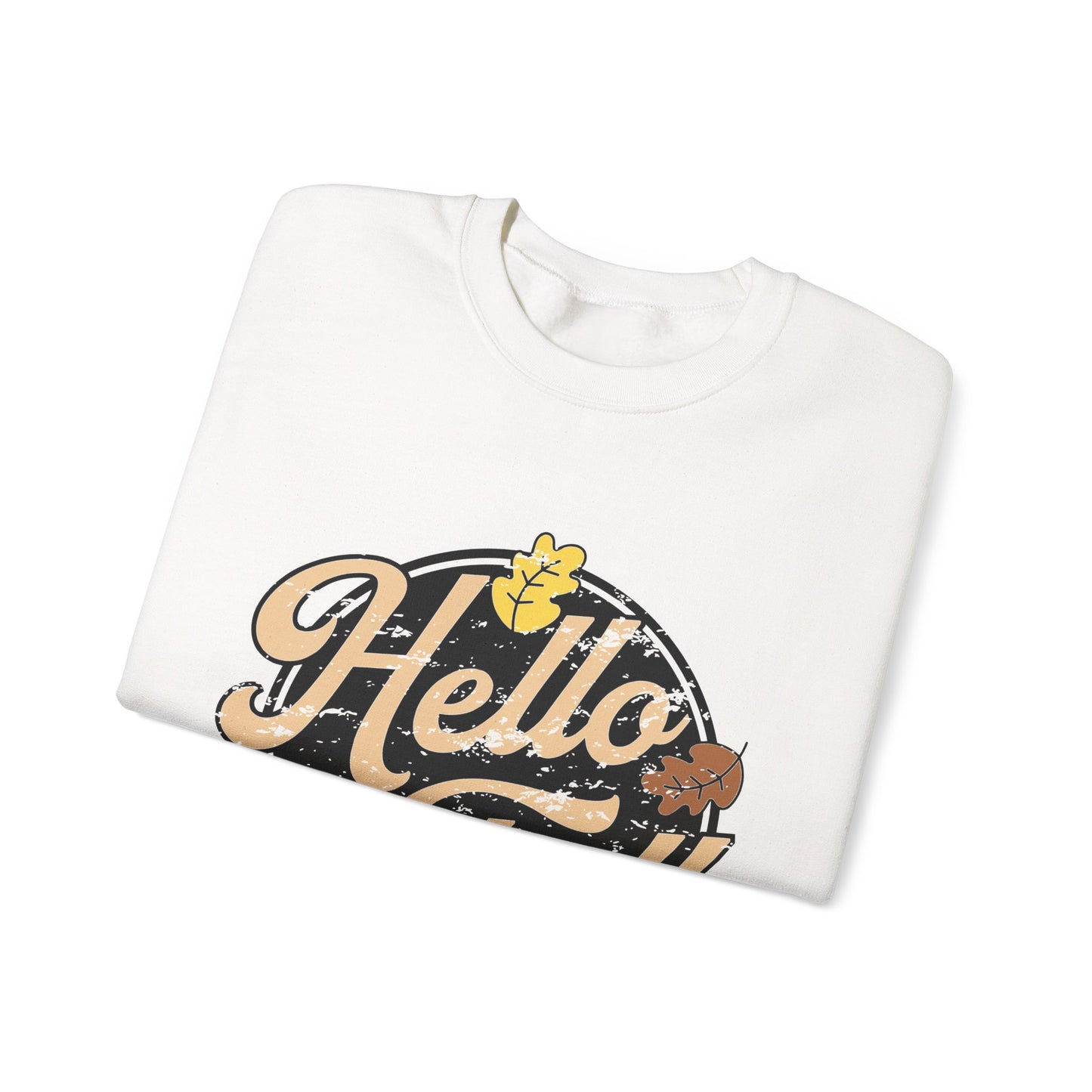 Hello Fall Crewneck Sweatshirt | Cozy Autumn Apparel, Seasonal Gift, Hello Fall Sweatshirt, Perfect for Thanksgiving, Cozy Casual Wear