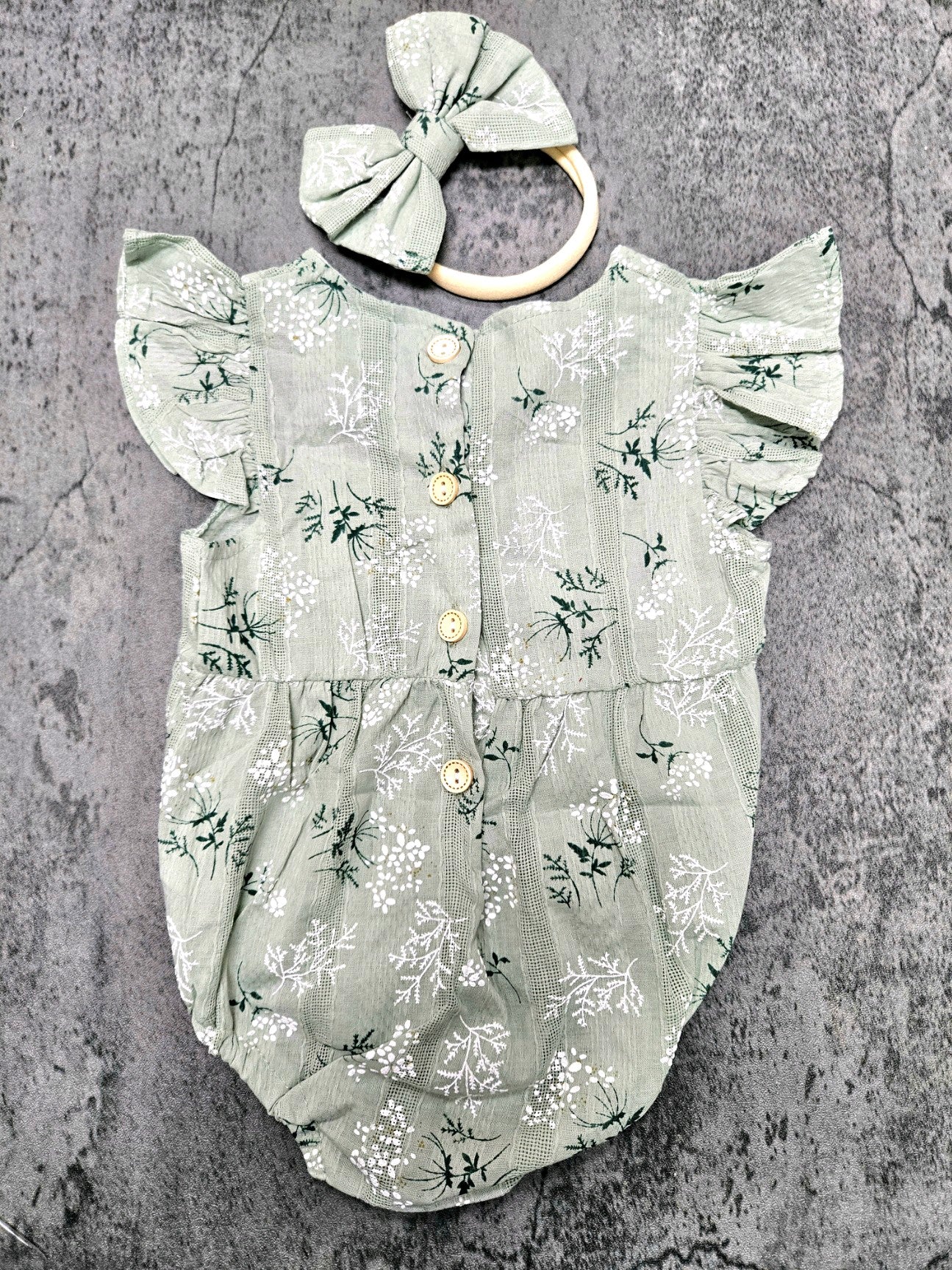 Floral Green  2pc