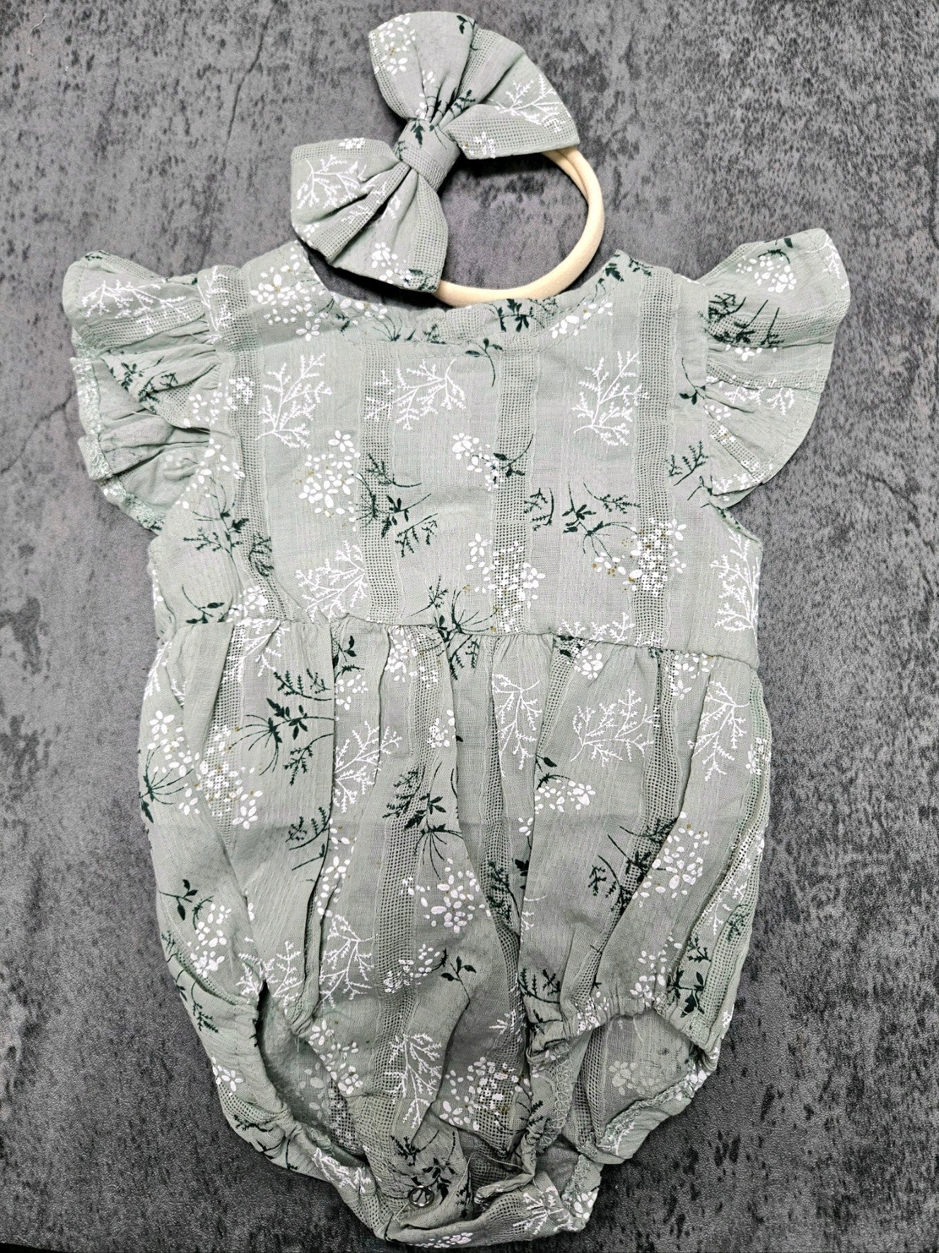 Floral Green  2pc